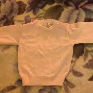 Croissant Cozy Pink Baby Sweater